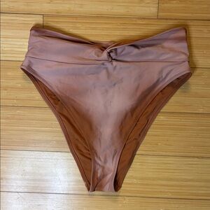 Aerie Twist Front Tan Bleached Bikini Bottom Swim Swimsuit